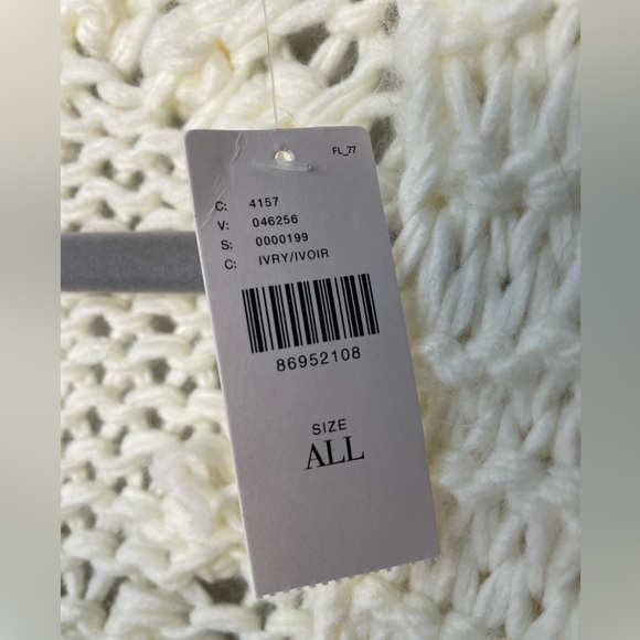 Anthropologie Bubble Cardigan Sweater (One Size) ivory Colorful NWT - Picture 6 of 13